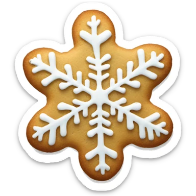 Cookie with snowflake on top sticker