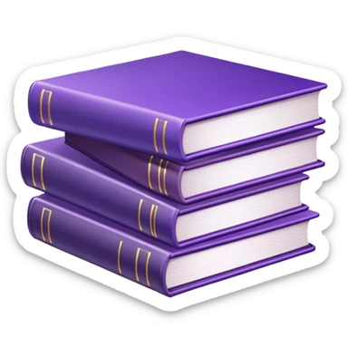 violet 3 books sticker