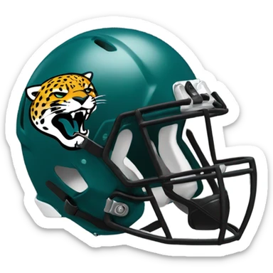 Jacksonville jaguars black football helmet sticker