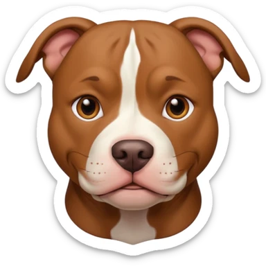Un pitbull de carita tierna  sticker