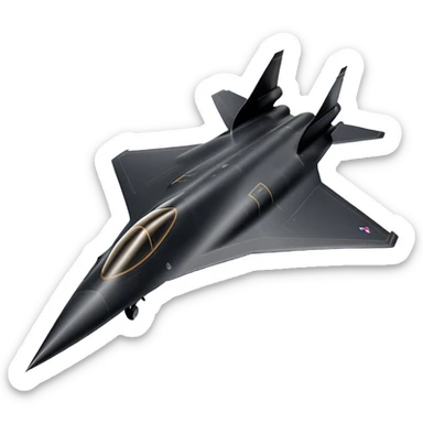 SR-71 Blackbird - Lockheed Martin (Stealth Grey) A sleek, high-speed reconnaissance aircraft with an elongated, needle-like fuselage and a smooth, aerodynamic design. The body is finished in a deep, matte jet-black with subtle panel lines and heat-resistant detailing. Its twin engines are seamlessly integrated into the structure, with sharp, swept-back wings that emphasize speed and stealth. The cockpit canopy is tinted, adding to its mysterious, high-tech aesthetic, while the overall silhouette exudes an aura of unmatched velocity and secrecy. sticker