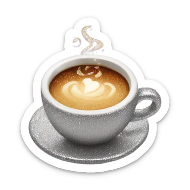 Sparkly coffee sticker
