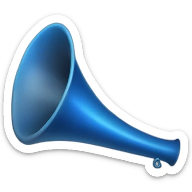 Blue hunting horn sticker