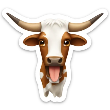 Longhorn crying sticker