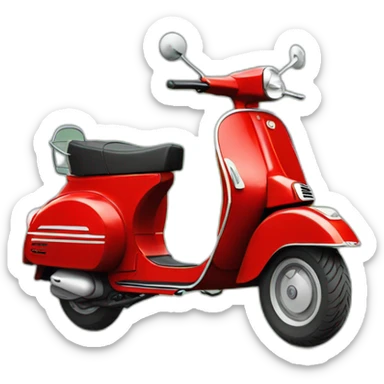 vespa roja sticker