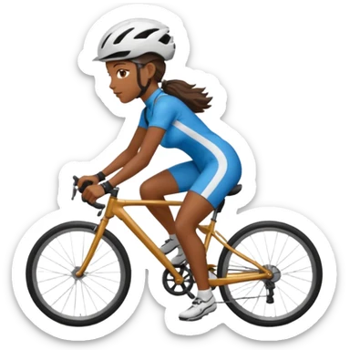 City Cyclist black woman sticker
