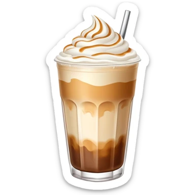 Iced latte with cold foam sticker