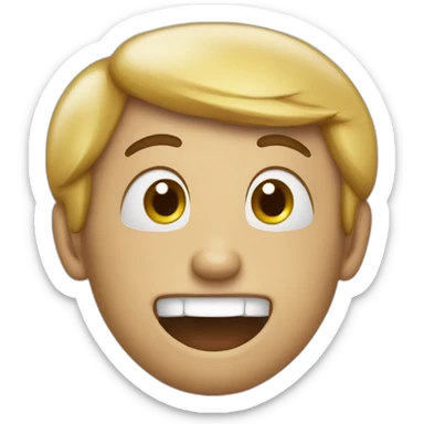 Emoji apuntando hacia mi con el dedo sonriendo sticker