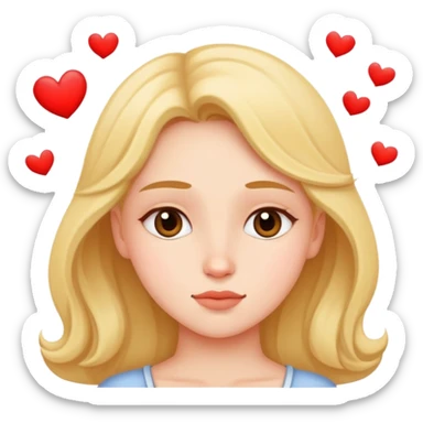 a girl dreaming about love sticker