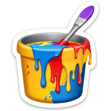 Make a painting which is splattered paint sticker