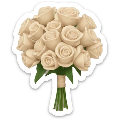 Beige asthetic Bouquet of flowers sticker