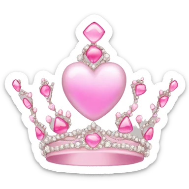 princess pink tiara sticker