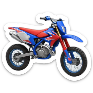 Motocross bike Red and blue sticker