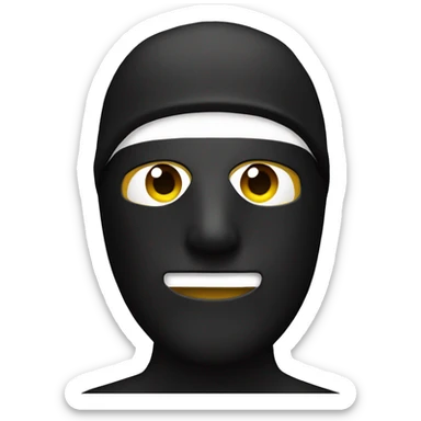 man with ski mask sticker