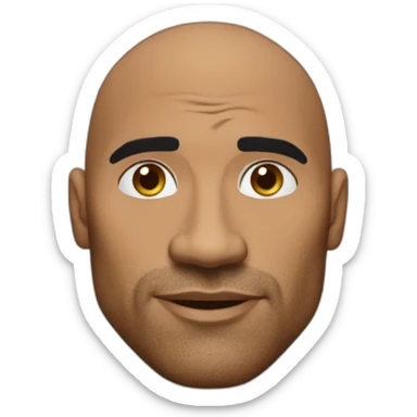 the rock sourcil baissé sticker