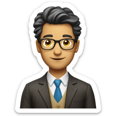 handsome smart Nerd  sticker