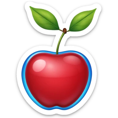 Une  cerise bleu  ios 8 sticker