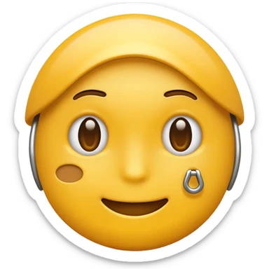 generic yellow emoji, flat style, simple lines, locked in meme expression sticker