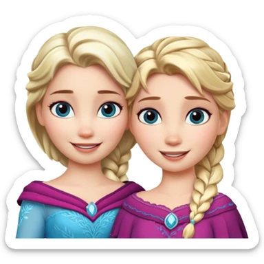 Elsa and anna sticker