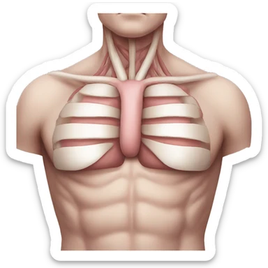 human chest anatomy sticker