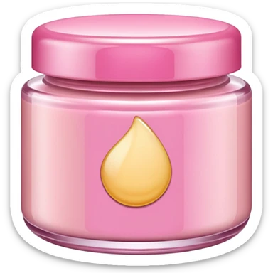 pink cream packaging sticker