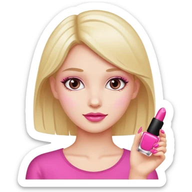 girl nails pink sticker