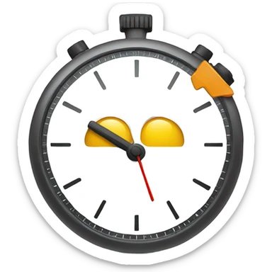 a broken stopwatch sticker