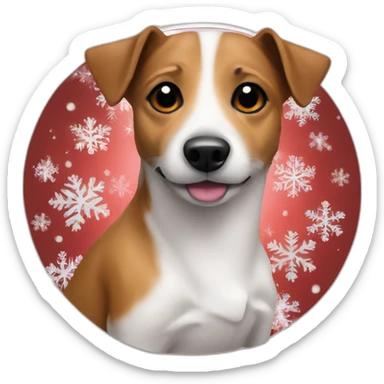 Jack Russell sweat chrismas sticker