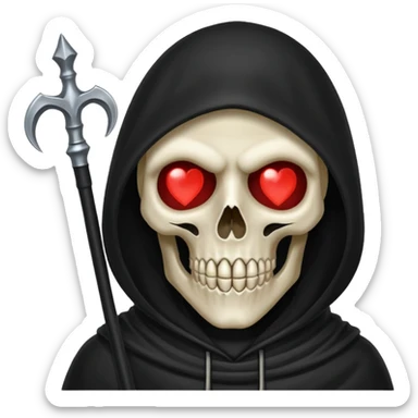 heart eyes reaper sticker
