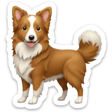 Tan Border Collie tail sticker
