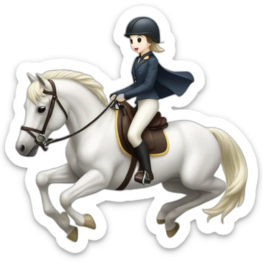 white-hourse-with-jumping-compelition-rider—japanese-girl sticker