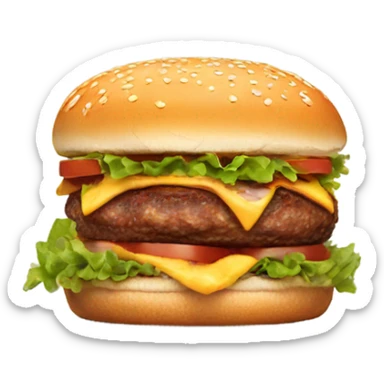 Smiling smash burger  sticker