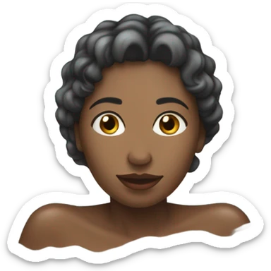 Femme qui se noie dans du lait sticker