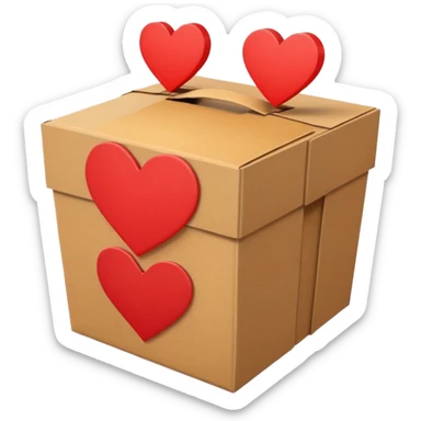meal box with a heart above sticker