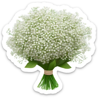 babys breath bouquet  sticker