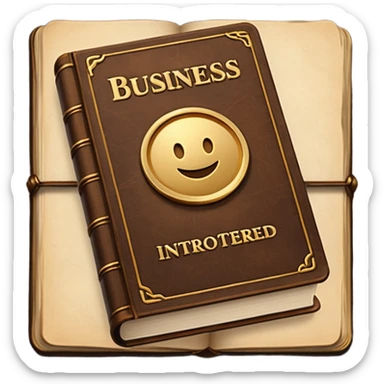a book with a title " business-oriented intro " sticker