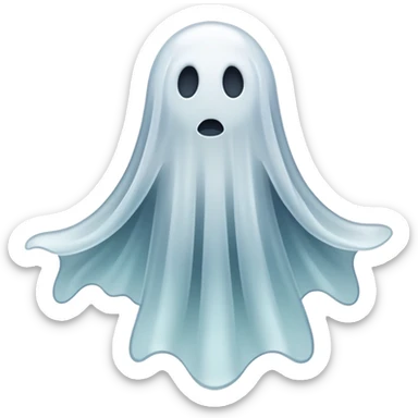 spooky ghost-like phantom, ethereal apparition sticker