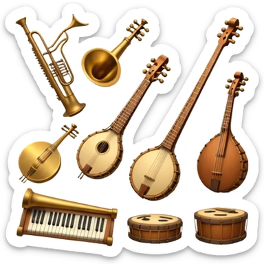 musical instruments from before the Common Era sticker