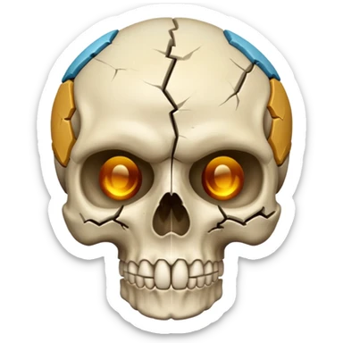 Skull  forced sticker