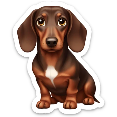 brown dachshund sticker