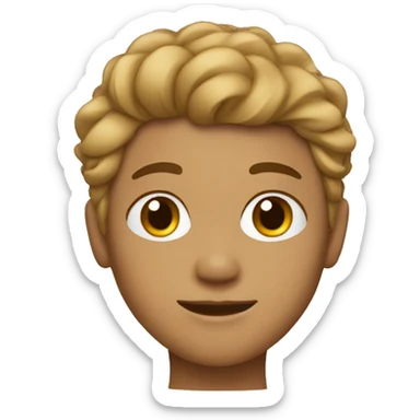 tan teenager with a burst fade wavy hair sticker