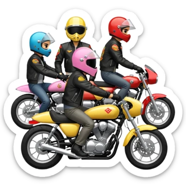 Japanese Bosozoku riding their bikes sticker