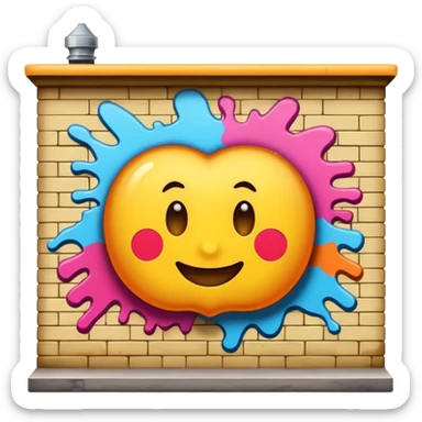 Graffiti painting top wall sticker