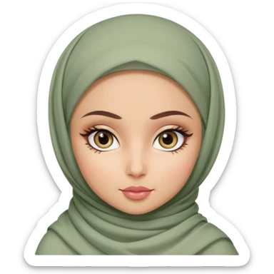 pretty bratz hijabi sage eyes sticker