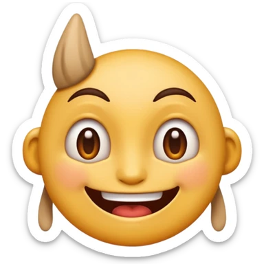 Emoji avec un regard narquois et un petit sourire sadique sticker