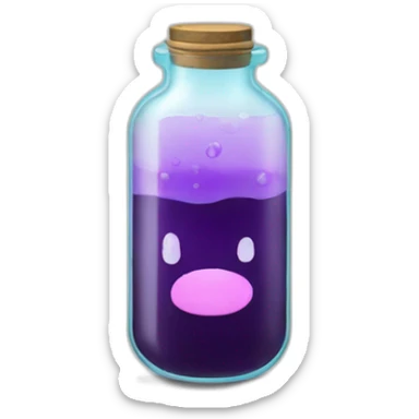 Methane gas in a jar sticker