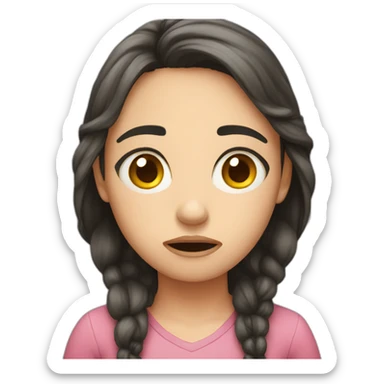 Anxious girl sticker