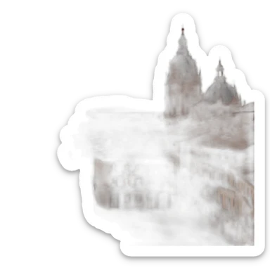 salamanca skyline sunset sticker