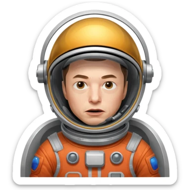Elon Musk in the space: Angry sticker
