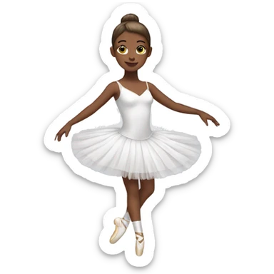 Ballerina white costume  sticker